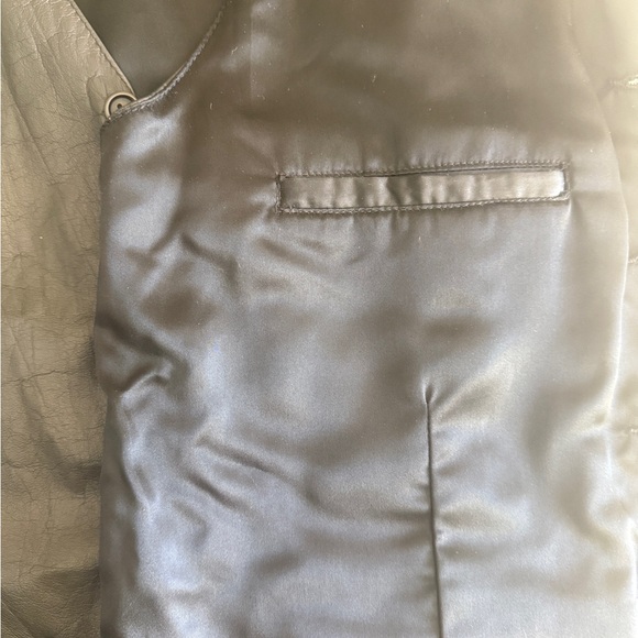 Scully Black Leather Vest Mens 46 Western Yoke Button Up Cowboy Biker  Outerwear - Picture 7 of 10